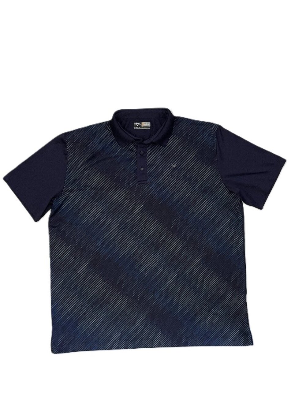 Callaway Opti-Dri Golf Polo Shirt Men’s Sz XL Blue Print Short Sleeve Wicking